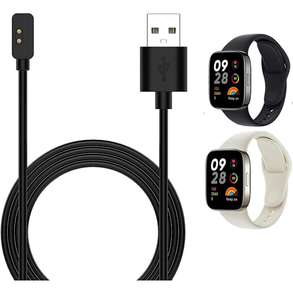 Laddare för Xiaomi Redmi Watch 3/Redmi Watch 2 Lite/Smart Band Pro/Mi Band 7 Pro Svart
