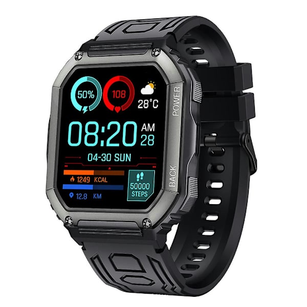 Garmin Fenix 7 / 7 Pro / 6 / 5 -vaihtohihna, 22 mm säädettävä silikoniranneke Black