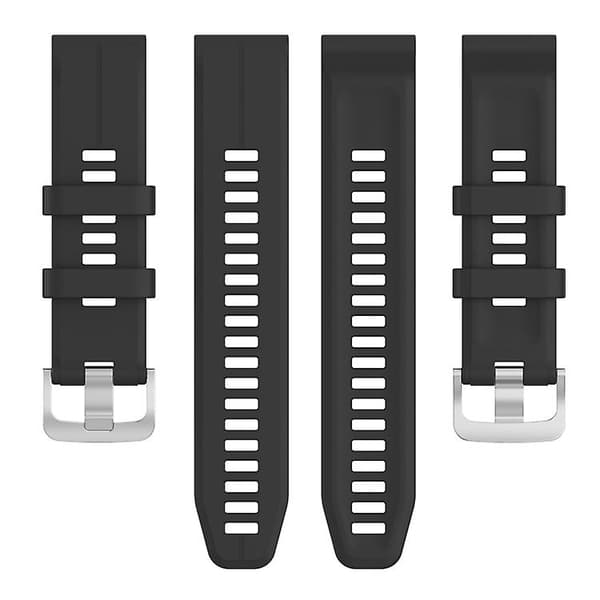 Til Garmin Approach S60 22mm ensfarvet silikoneurrem Black