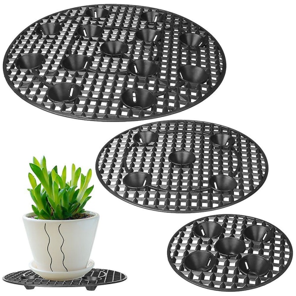 Forhindre råteskader Plantestativ Gulvbeskyttere Blomsterpotter Flygende tallerkener 50CM