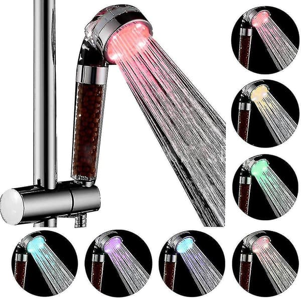 LED-dusjhode - Regnbue-dusjhode - Fargeskiftende LED-dusjhode - LED-dusjhode