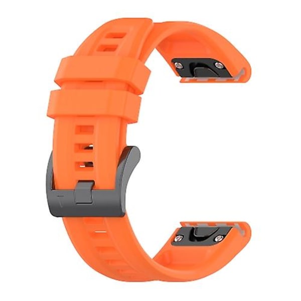 For Garmin Fenix ​​3 Hr 26mm Silicone Sport Pure Color Watch Band Orange