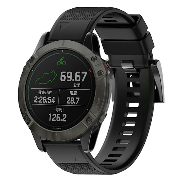 Klockarmband 22mm Snabbkoppling Mjukt Silikon Smartwatch Armband Ersättning Kompatibel Garmin Fenix 7x 6x 6 5x Plus Army Green