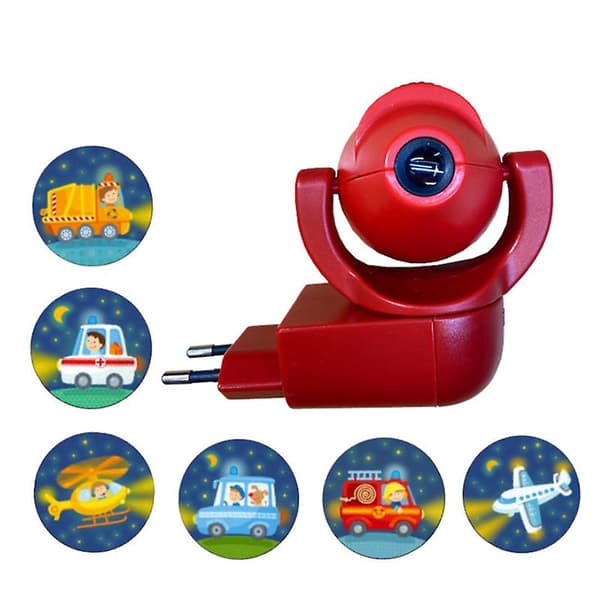 Star Moon Animal Projector Led Projector 6 Billedsensor Eu Plug Night Light Børn Baby Red