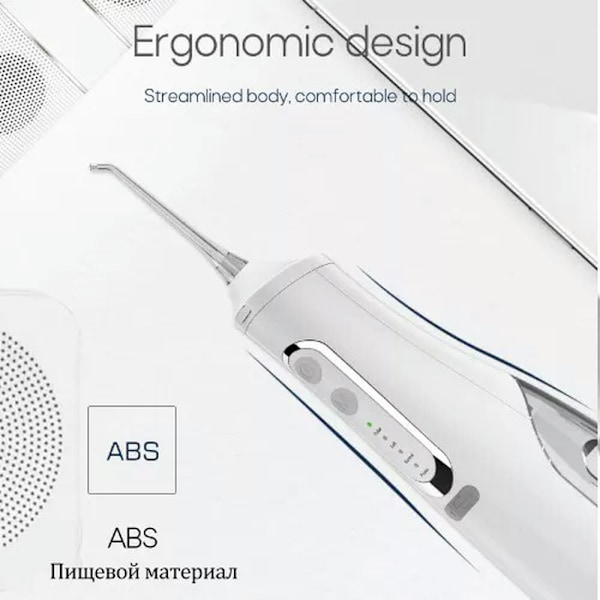 Oral Irrigator Bärbar Tandtråd Vattenstråle 310Ml IPX7 M209 Svart C