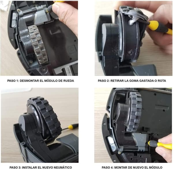 Udskiftning af gummi til Roomba Irobot 5/6/7/8/9 I7 E3 E5 erstatter sidehjulet