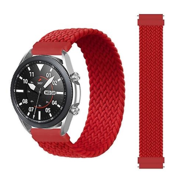För Garmin Vivoactive 3 Justerbar Nylon flätad Elasticity Watch Band Red