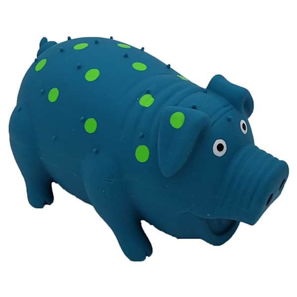 Squeaky Pig Dog Toys, Pig Dog Toy For Small Medium Large Dogs, Durable Rubber Pig Squeaker Dog Puppy Chew Toys Blue 2 pcs