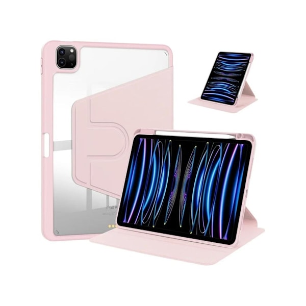 Crystal Folio Case 360º Rotation til Redmi Pad Se 11 2023 Pink