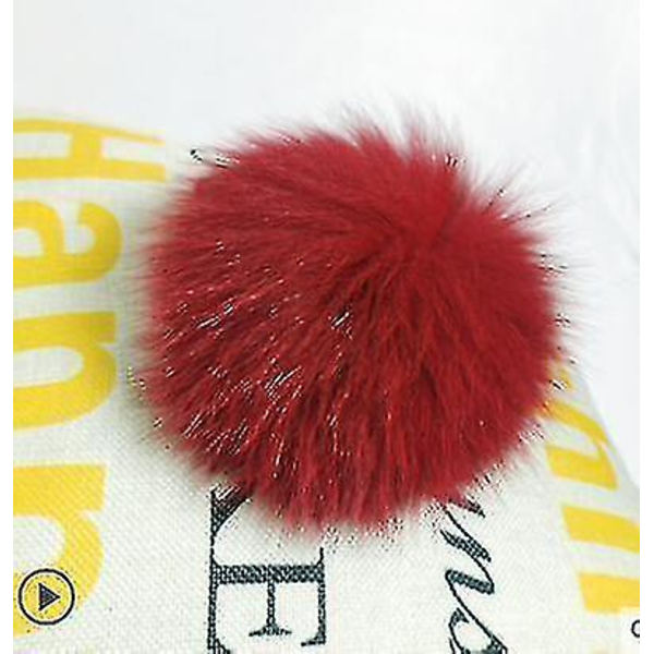 Hatut Käsintehty todella suuri hiuspallo turkishousu soljella Fox fur wine red c
