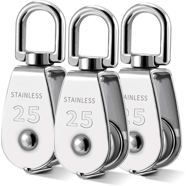 25MM remskive. 3 stk. remskive stålwire