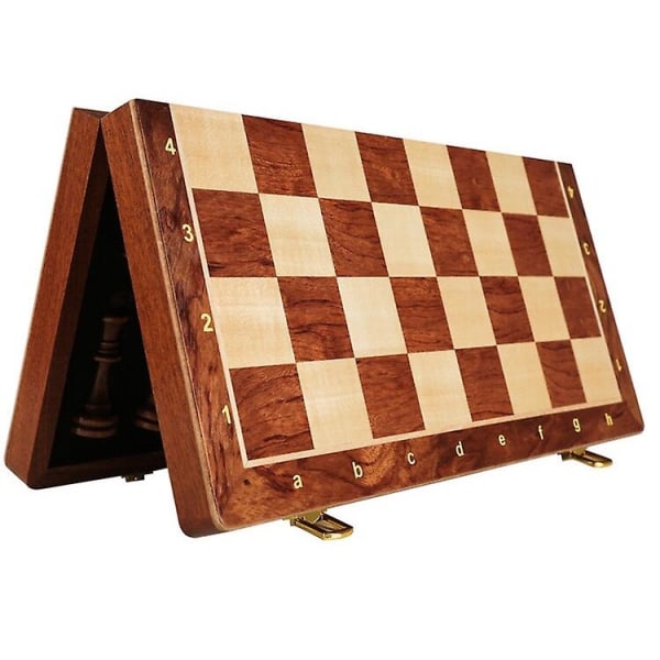 Set 45cm Stort hopfällbart schackbrädspel 2 extra damer