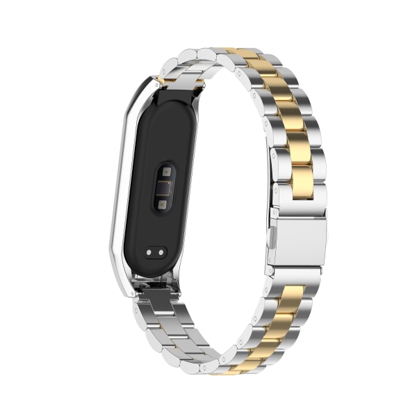 Hihna metalli ruostumaton teräs Mi Band 6 Xiaomi Mi Band 7 6 5 hihnan kanssa yhteensopiva ranneke Ranneke Mi Band 5 4 3 tarvikkeet Silver gold For Mi band 6