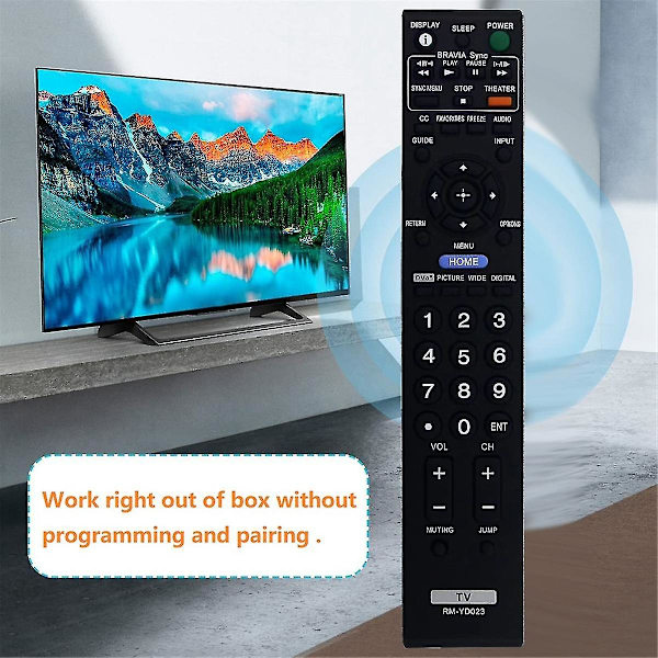 -yd023 Ersättningsfjärrkontroll för LCD LED TV HDTV -32vl140 -32xbr6 -37xbr6 -40v4100 -40v4150