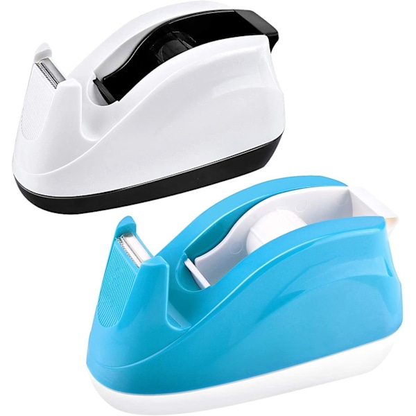 Tape dispenser Skrivebord vægtet søde mini tape dispensere 1 tommer kerne lille desktop tape holder Skridsikker base kontor hjemme 2 stk.