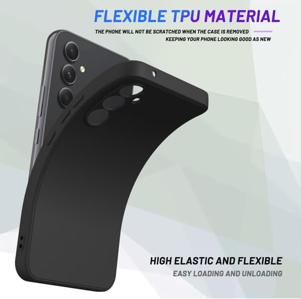 Fodral till Samsung Galaxy A36 5G, Enfärgat silikonskyddsfodral, blått