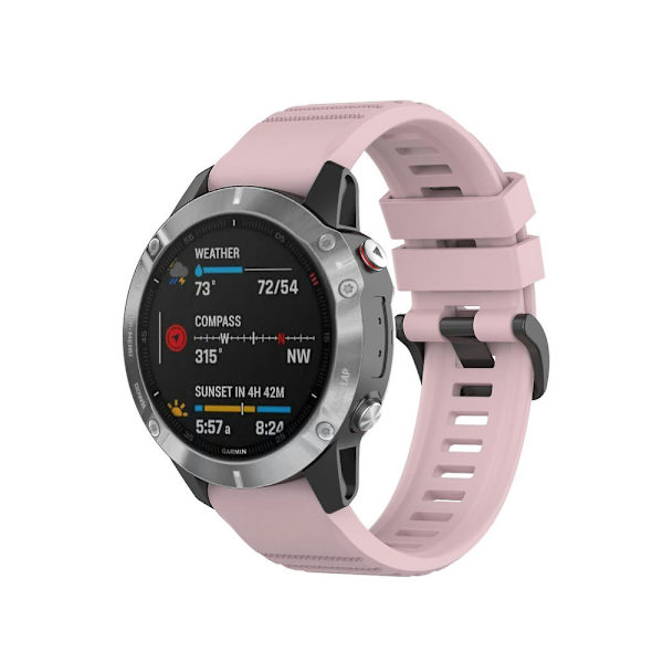 Silikon Snabbkoppling Rem För Garmin Fenix 7 / Epix Rose Pink