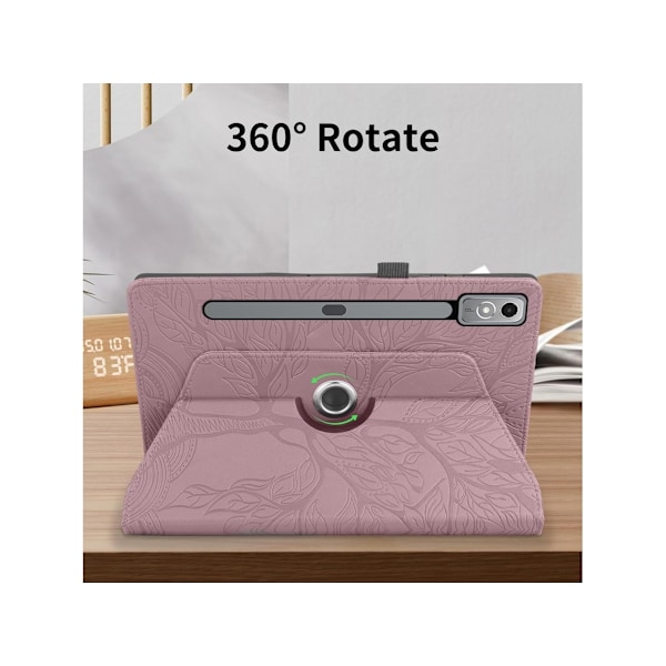 Beskyttelsesetui til Lenovo Tab P12 12,7 tommer 2023, 360 graders rotation, rød