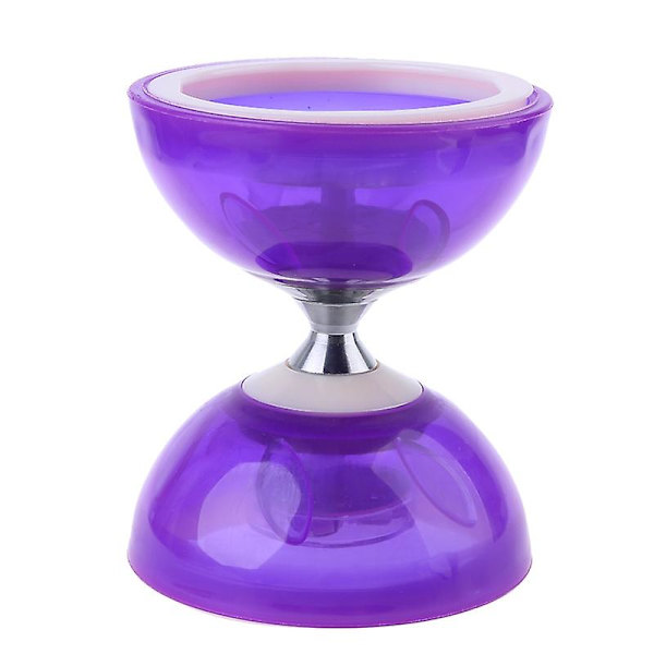 Diabolo- set (4 väriä 2 kokoa) kolminkertainen kuulalaakeroitu kytkin yhteensopivien värillisten kuitujen käsisauvat, Diablo-nauha ja laukku Plum small