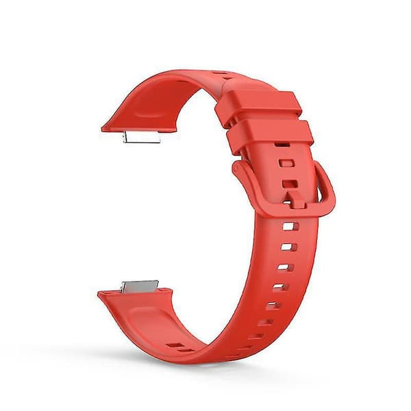 Justerbar blød silikoneurrem til Huawei Watch Fit 2 Red, Red Style E