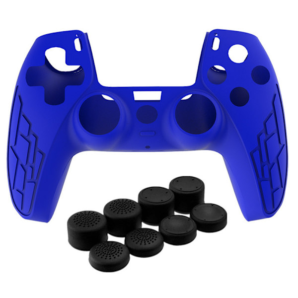 Etui til PS5-controller med 8 joystick-hætter, blå
