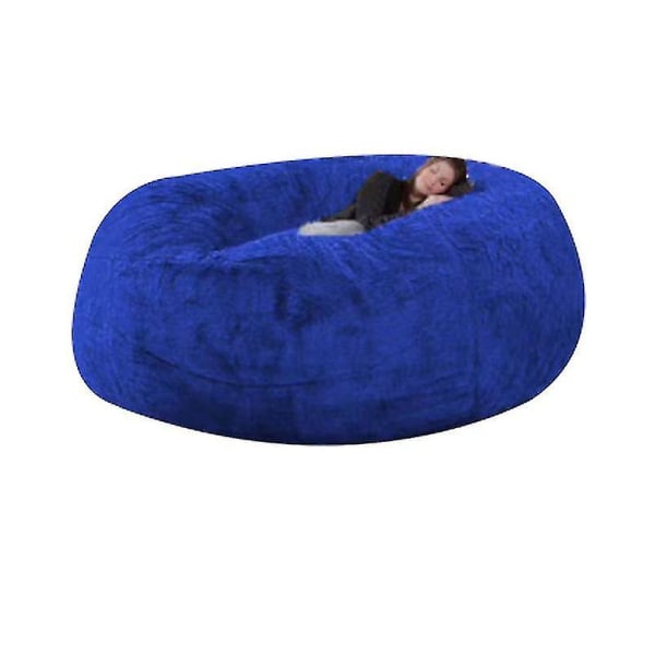 Lazy Sofa Bean Bag Kunstig Pels Bean Bag Bean Sofa royal blue 150cm*75cm