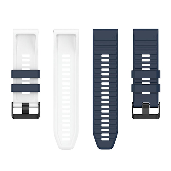 Silikonarmband för Garmin Fenix 7 22mm Midnight Blue White