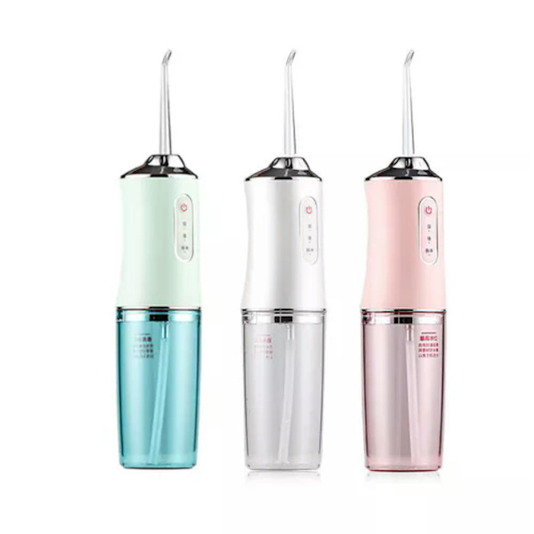 Oral Irrigator Vit Rechargeable Bärbar Tandtråd Usb