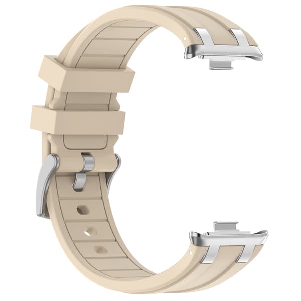 Stropp for Xiaomi Band 9 Pro/Band 8 Pro, ensfarget silikonstropp (Starlight)