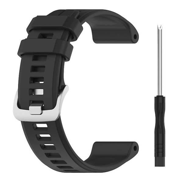 För Garmin Quatix 5 22mm enfärgad watch Black