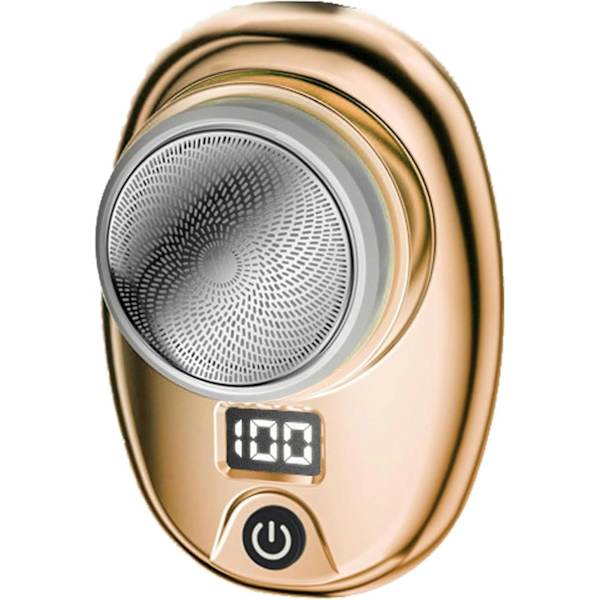 Mini-sähköparranajokoneet miehille ja naisille, sähköparranajokone miesten kasvoille, Type C ladattava, vedenpitävä LED-näytöllä kotiin Gold