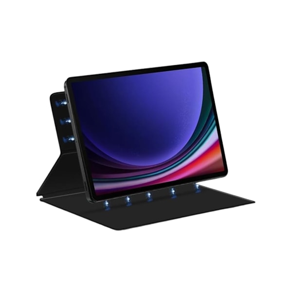 Magnetisk bokdeksel med S-Pennholder for Samsung Galaxy Tab S7 Plus 12.4 Svart