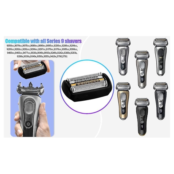 92S Reservedele Barberhoved til 9 Serie Foil Shaver 9040s, 9080cc, 9093s, 9095cc, 9240s, 9242s, 9260s, 9280cc