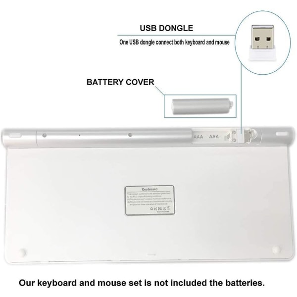Langaton näppäimistö ja hiiri Apple Imac Windowsille tai Androidille (2,4g langaton)