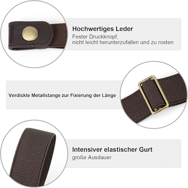 Stretchbelte uten spenne for barn - Spennefritt belte (opptil 24\"
