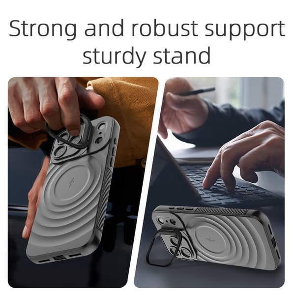 MagSafe-deksel for iPhone 17 Pro med linsebrakett (grå)