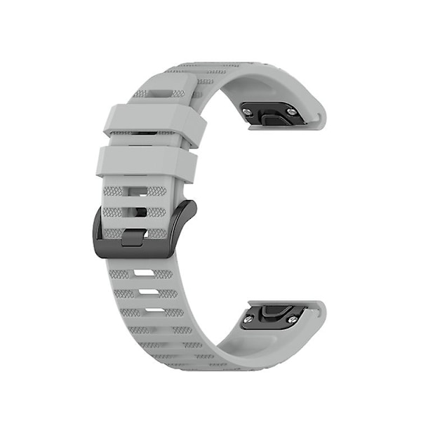 Til Garmin Fenix ​​6 22mm Quick Release Official Texture Armbåndsurrem med plastikknap Grey