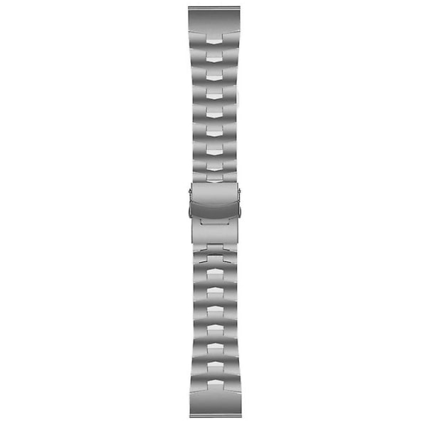 For Garmin Fenix ​​5 22mm Titanium Alloy Quick Release Watch Band Titanium Gray