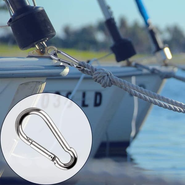 Stærke rustfrie stålkarabiner (4 stk.)
