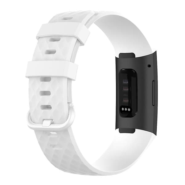 Fargespenne Tpu armbåndsurrem for Fitbit Charge 4 / Charge 3 Se White