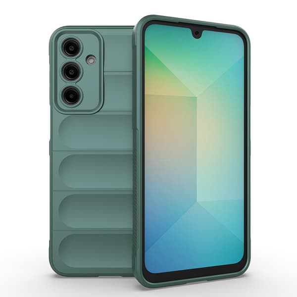 Etui til Samsung Galaxy A36, støtsikker silikon, grønn