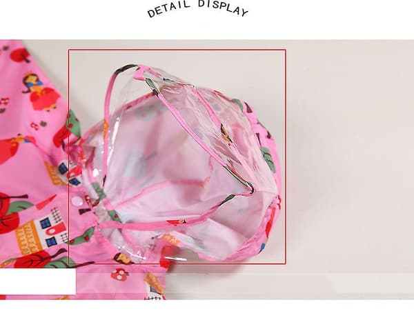 Polyester Söt Mönster Barn Regnrock Vattentät Vindtät One Piece Regnrock pink l