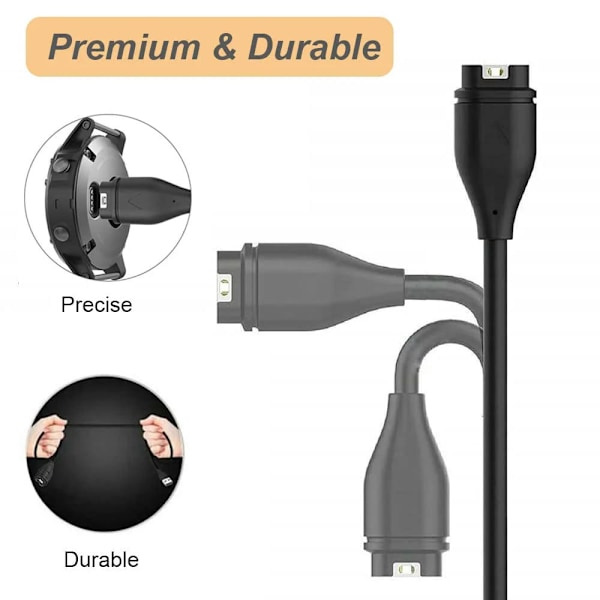 Lader for Garmin Watch Venu, Instinct, Vivoactive 5/4/3, Forerunner 45 55 245 255 265 745 935 945 955 965, Fenix 7/7S/7X/6/5