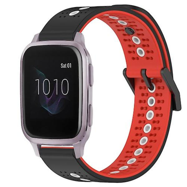 Garmin Venu Sq 20mm Tricolor hengittävä watch Black-Red-White
