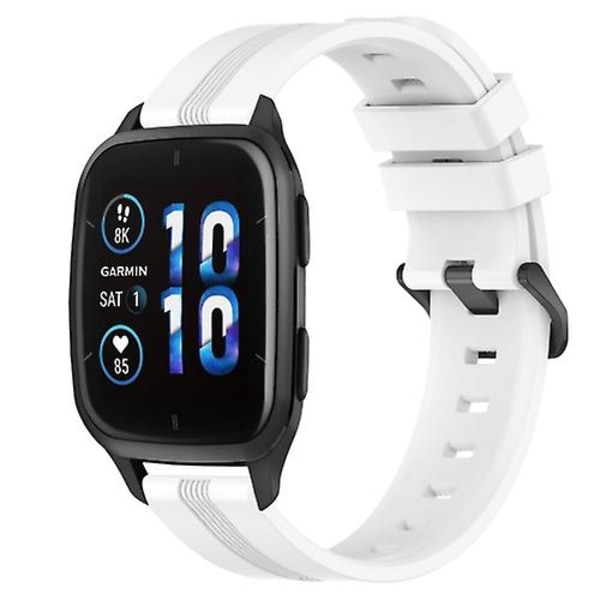 Garmin Forerunner Sq2 20 mm kovera raidallinen watch White