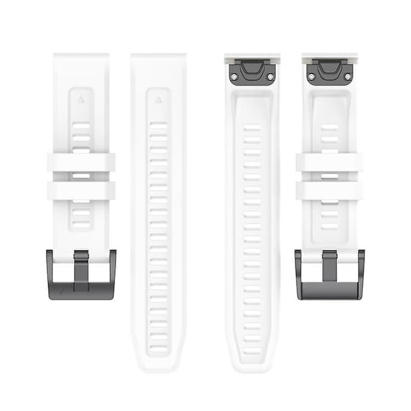 Til Garmin Fenix ​​7s Quick Release Silikone Urrem White