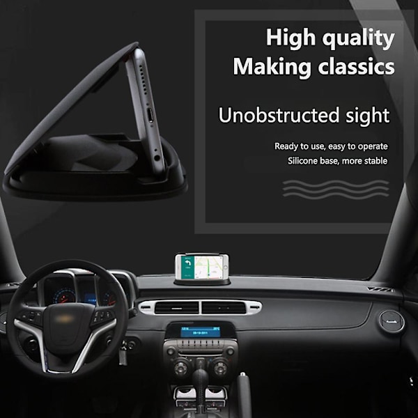 Gps Dash Mount Bil Mobiltelefon Instrumentkonsoll Senterkonsoll Brakett Silikon Sklisikker Matte Base Bilnavigasjon Instrument Kreativ Snap Type-larg