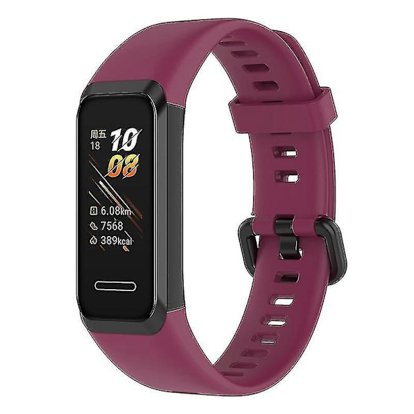 Udskiftelig justerbar silikoneur til Huawei Watch 4 (ads-b29) Wine Red