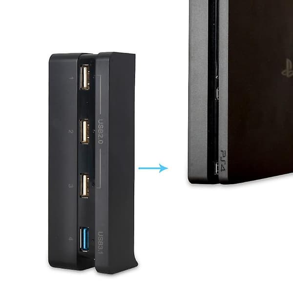 4-portars USB-förlängningshubb, USB 3.0-hubb, USB 3.0-förlängningssplitter för PS4-spelkonsolhubbadapter