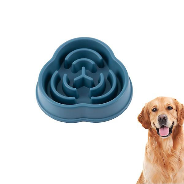 Hund långsam mat Anti-slip skål Långsam mat matare För att förhindra sväljning Mat skål Anti kvävning skål Husdjur skål Blue